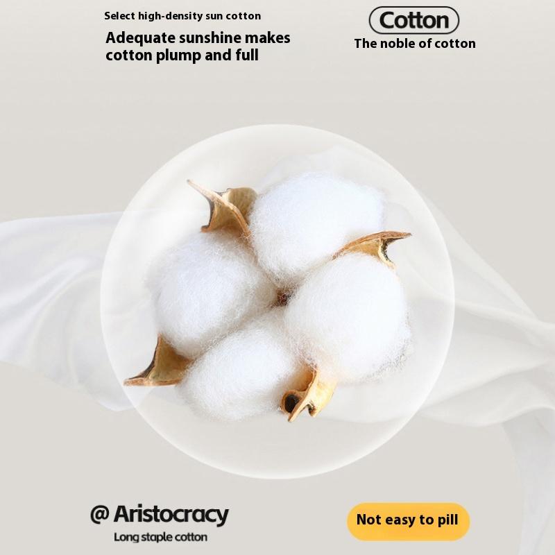 Thickened Pure Cotton Four-piece Set Small Fresh Cotton Skin-friendly Naked Sleeping Sheets Quilt Cover Bedding