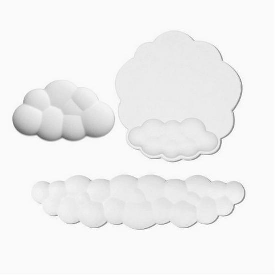 High-Value Silicone Cloud Wrist Rest Mouse Pad and Keyboard Support - Office Essential