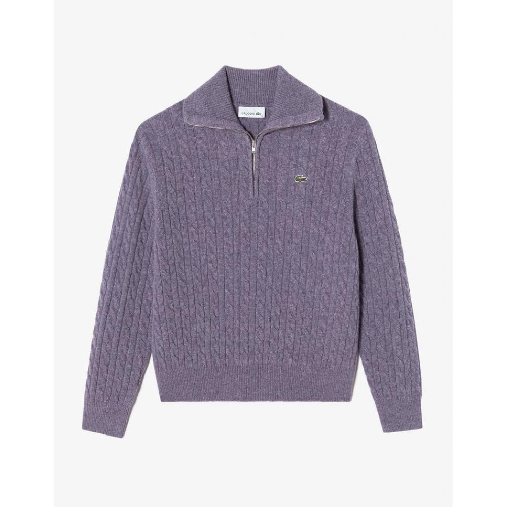 

LacoSte Women S Cable Half Zip Up Sweater Af913e 54n Gfu 034