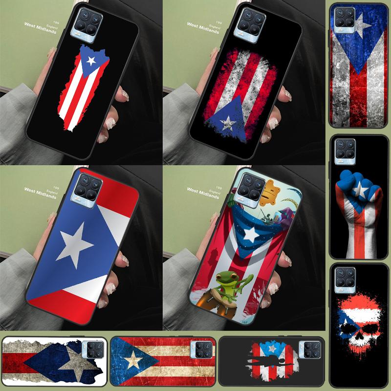 Puerto Rico Flag For Realme C67 C61 C75 C55 C53 C51 C21Y C25S GT 6 6T 5 GT7 Pro 10 11 12 13 14 Pro Plus Case