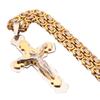 Nuova Moda 316 Acciaio Inossidabile Uomo Donna Colore Argento Ciondolo Croce Collana con 6mm 18-30 Pollici Catena Maglia Bizantina