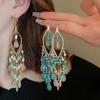 Retro Ethnic Style Feathers Long Ear Hooks Bohemian Vacation Style Earrings Earrings, Earrings, Personalized High-end Earrings Women