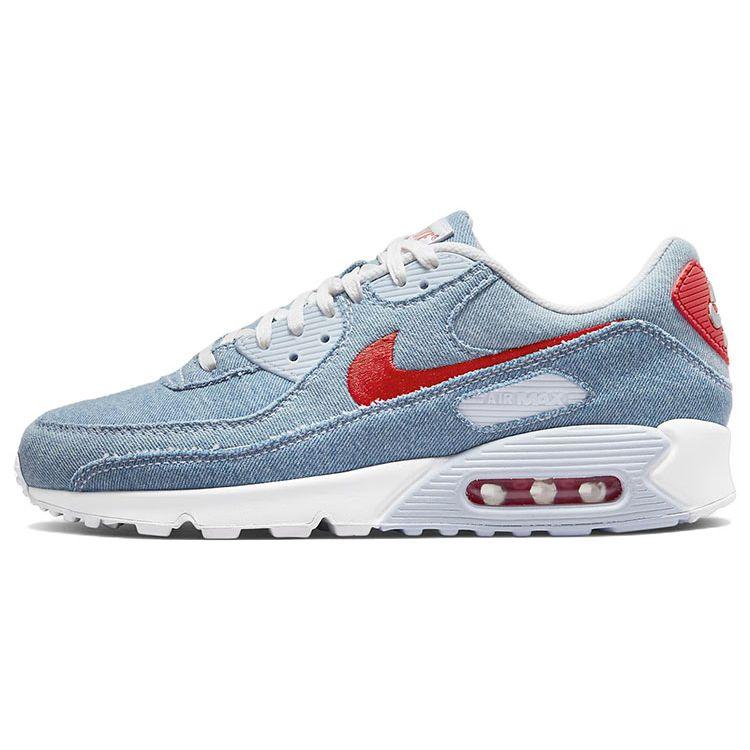 

Мужские кроссовки Nike Air Max 90 Denim Blue Multi-Color Habanero-Red DV2120-900