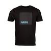 Tricou Nash Elasta pentru Pescuit la Crap în Toate Sezoanele, Negru, Casual, cu Gât Rotund, Elimină Transpirația și Respirabil, cu Imprimeu Elasta, Durabil pentru Exterior