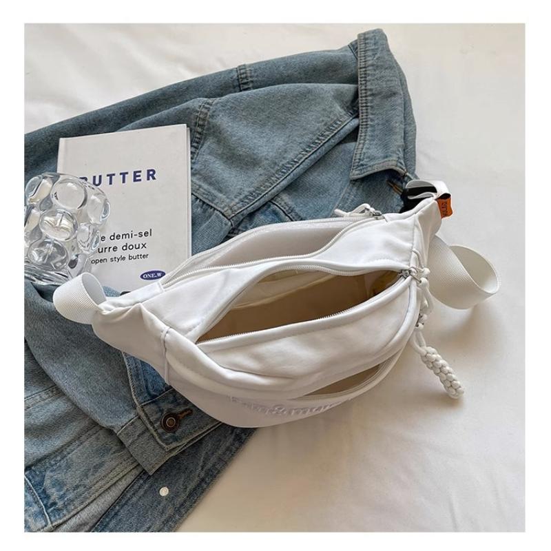 Unisex Canvas Crossbody Bag Able Compact With Multiple Convenient Compartments Suitable For School And Casual Outings