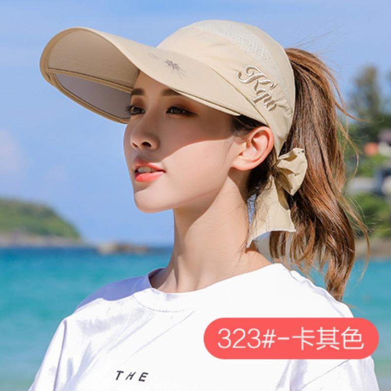 

Дышащая солнцезащитная кепка Летняя защита от УФ-лучей Уличная шляпа от солнца Без верха С большими полями и защитой лица Велосипедная шляпа от солнца M（56-58cm）