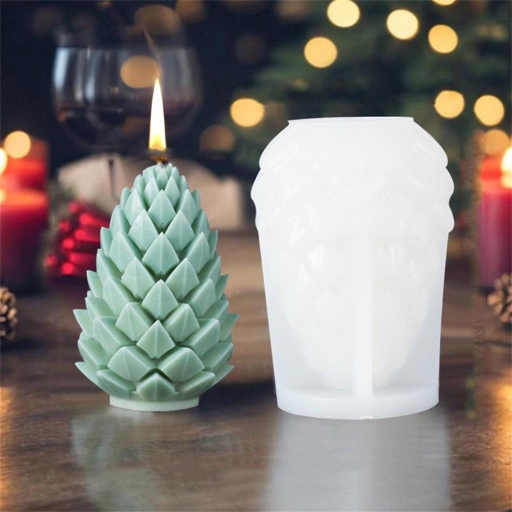 New Christmas Tree Carving Pattern Cylindrical Candle 3D Silicone Mold  Snowflake Cylindrical Elk Candle Mold