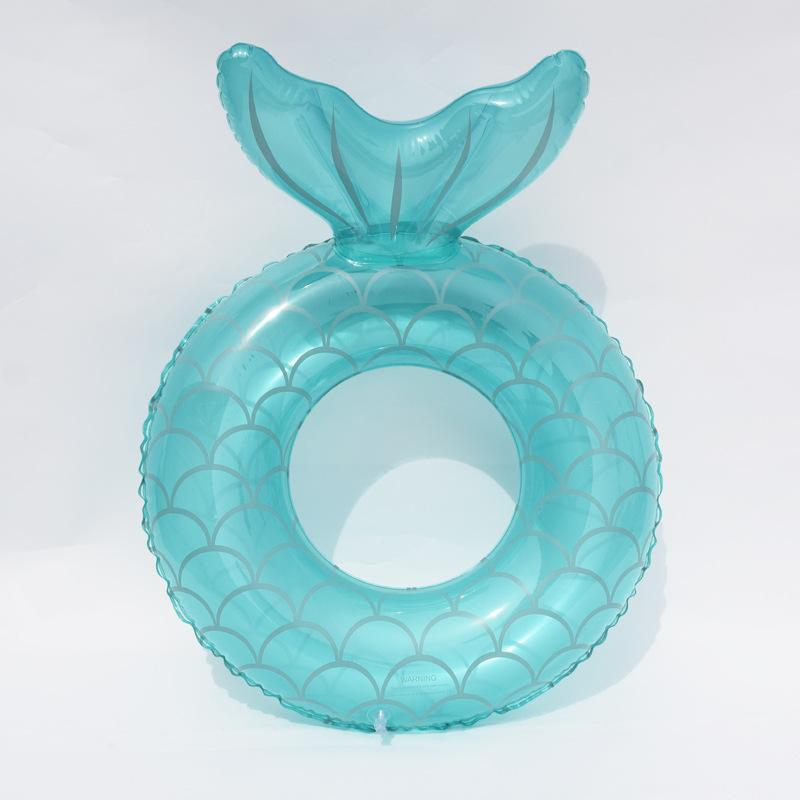 

And Child Adult Thickened Mermaid Tail Swimming Circle Water Toy With Backrest 60 cm зелений
