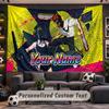 Wall Hanging Tapestry Custom NameChainsaw Man Pattern Personalized Printed Fabric Wall Decor