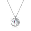 Dream 925 Silver Star Moon Necklace Moonstone Niche Ladies Necklace Collarbone Chain