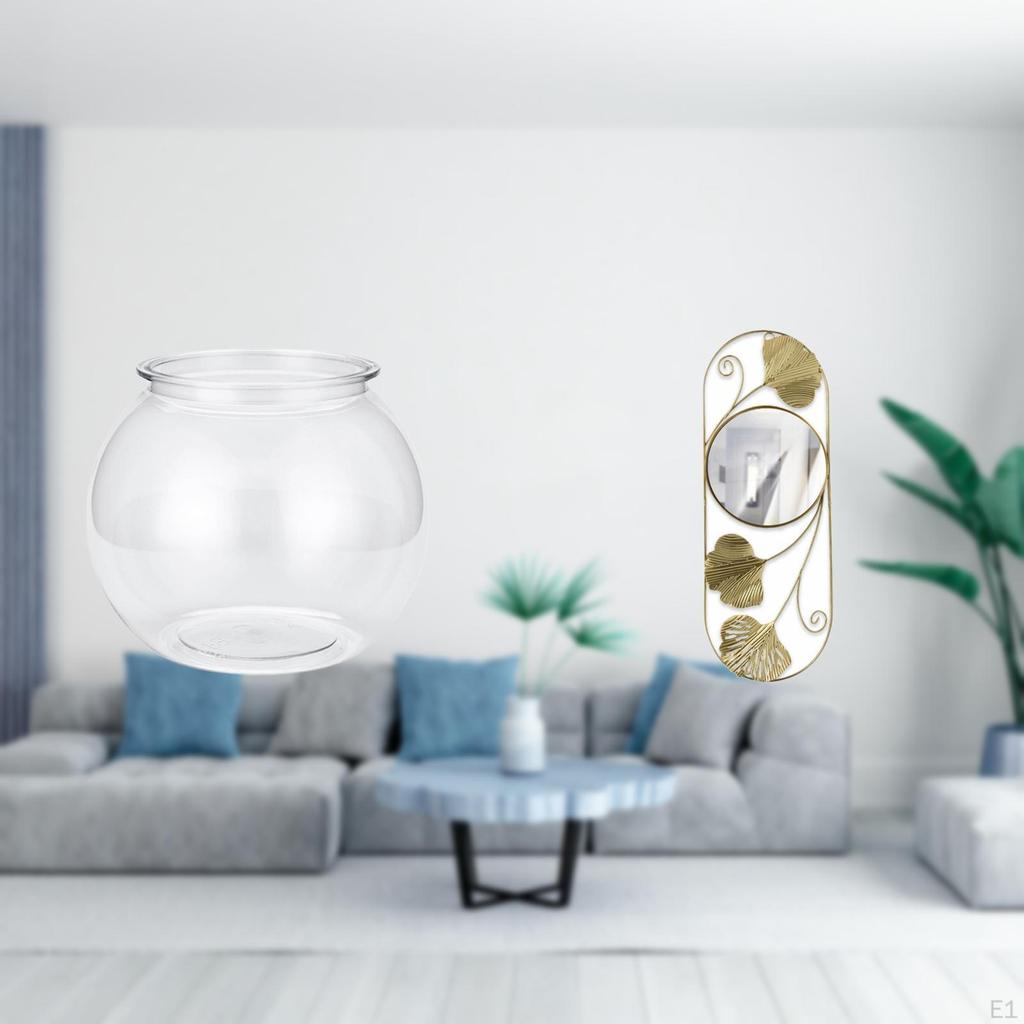 Wall Mirror Tank for Living Room Corridor Entryway Hallway A Small Round Ornament Aquarium Bowl Vase