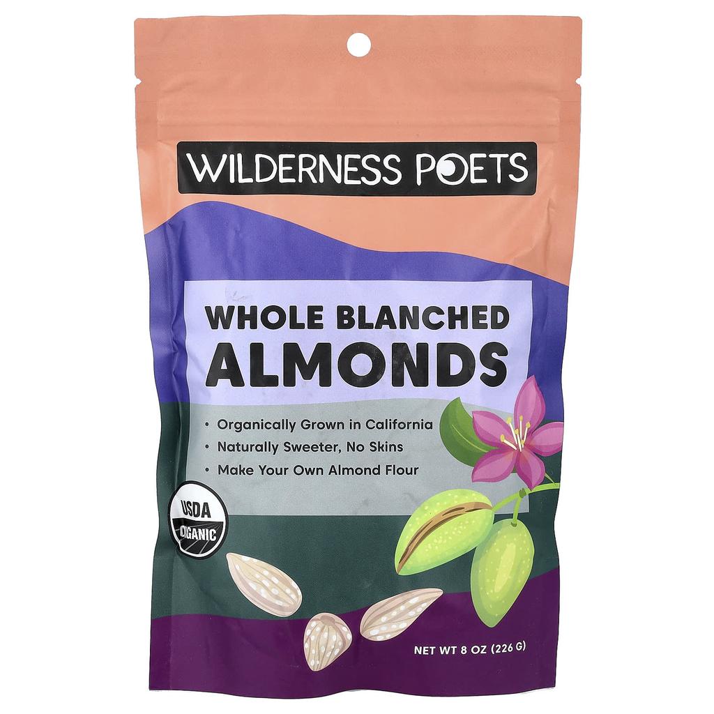 Wilderness Poets, Natural Diluted Almonds, 226g (8oz)