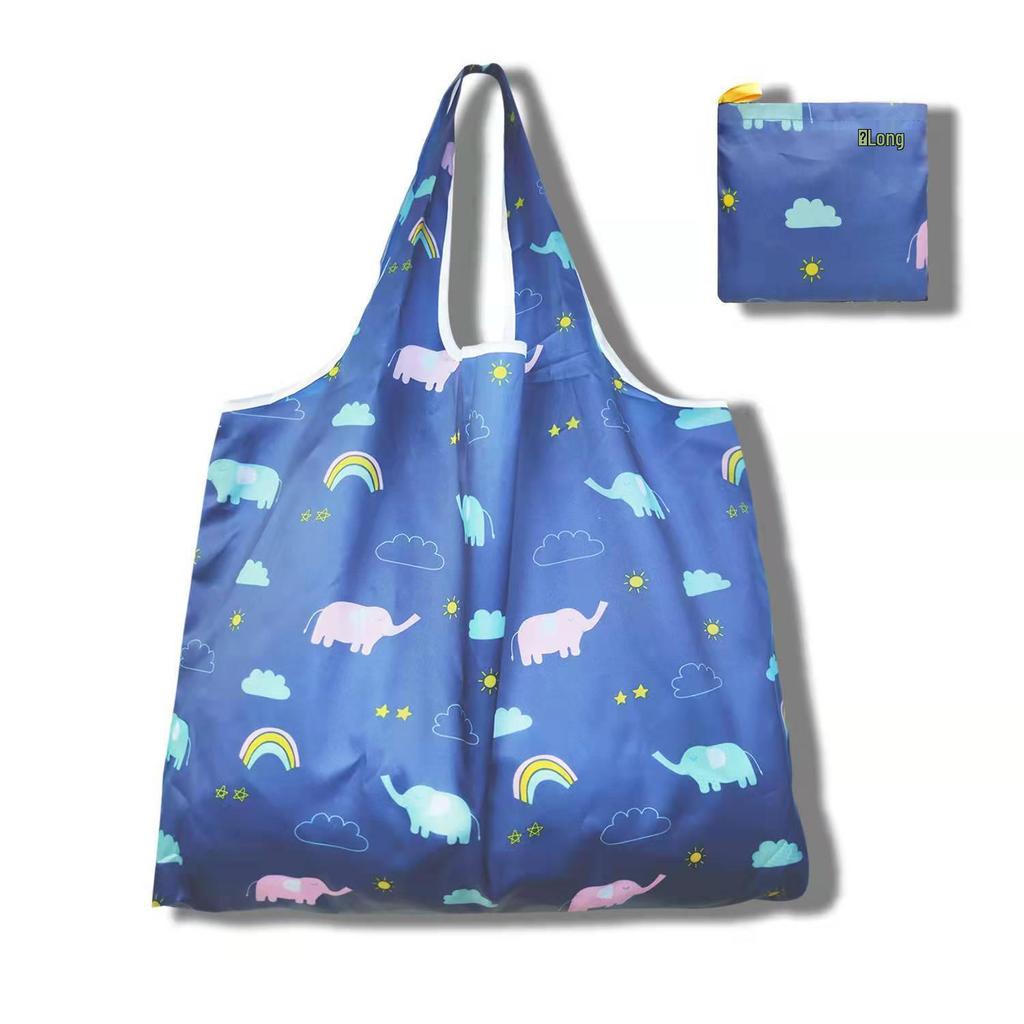Eco-Friendly Large Capacity Foldable Tote Bag - Creative, Portable, Printed, and In Stock