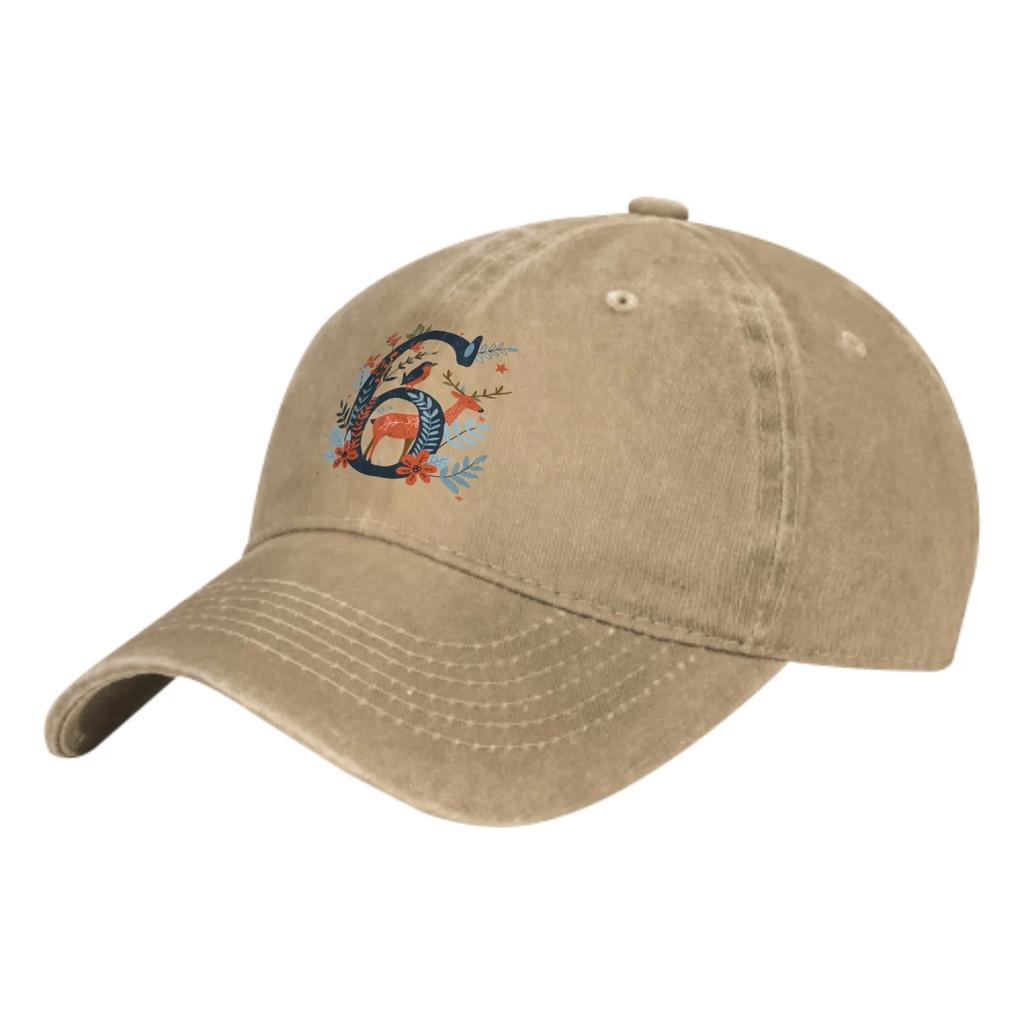 Flower Bird And Deer Digit 6 Fashion Classic Cotton Trucker Hat Summer Dad Cowboy Cap Outdoor Leisure Basketball Caps