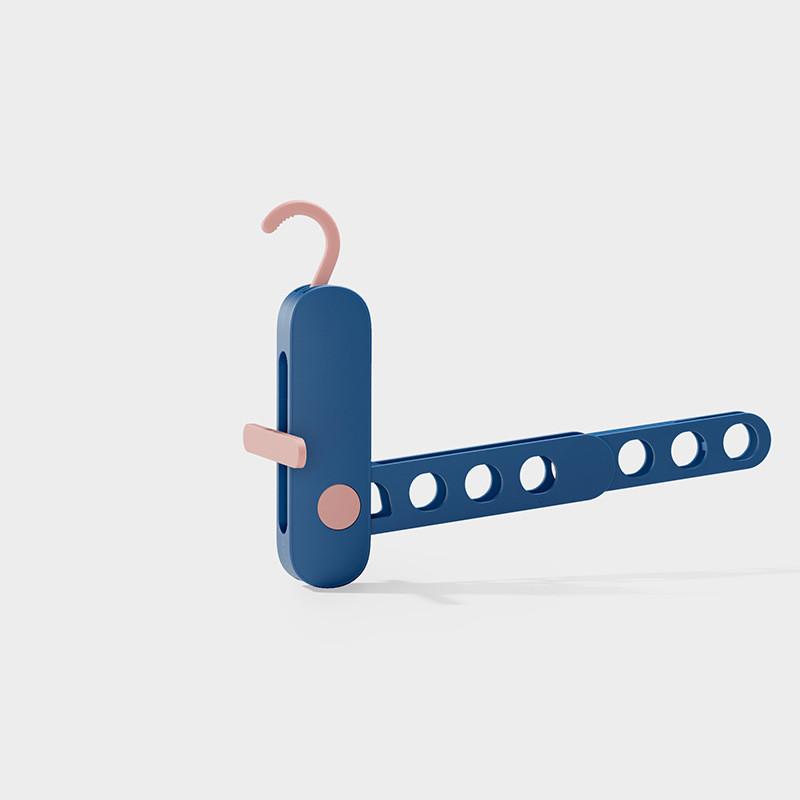 

Portable Foldable Clothes Drying Rack With Multiporosity Design For Travel And Hotel Use Blue