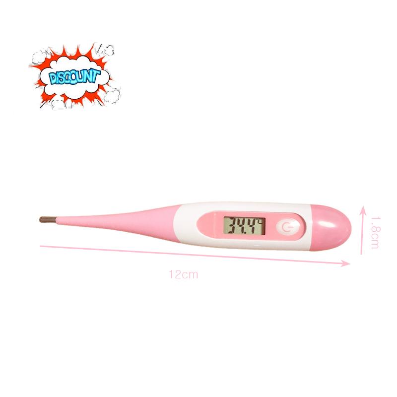 1PCS Basal Orange Digital Body Clinical Fever Medical Equipment Tools Dry Thermometers for People Children Waterproof Soft Head