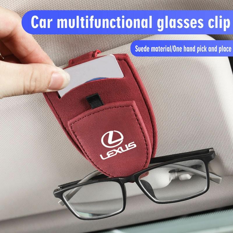 Multifunctional Pu Leather Car Sun Visor Glasses Holder Clip For Lexus F SPORT LBX NX RX 350h 450h ES UX 300e GS GX IS LS LX CT