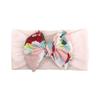 baby new children's hair accessories cute baby floral seamless wide headscarf nylon bow baby headband