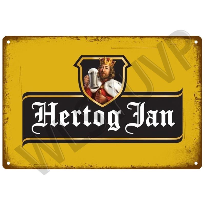 Hertog Jan Retro La Chouffe Metallskilt Blikkskilt Whisky Belgia Øl Plakett Metall Veggdekor Vintage Dekor Plakater Skilt Man Cave