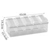 New Ice Chilled Condiment Caddy Serving Tray with Removable 5 Containers for Bar Accessories Fruit Salad Taco Party Garnish