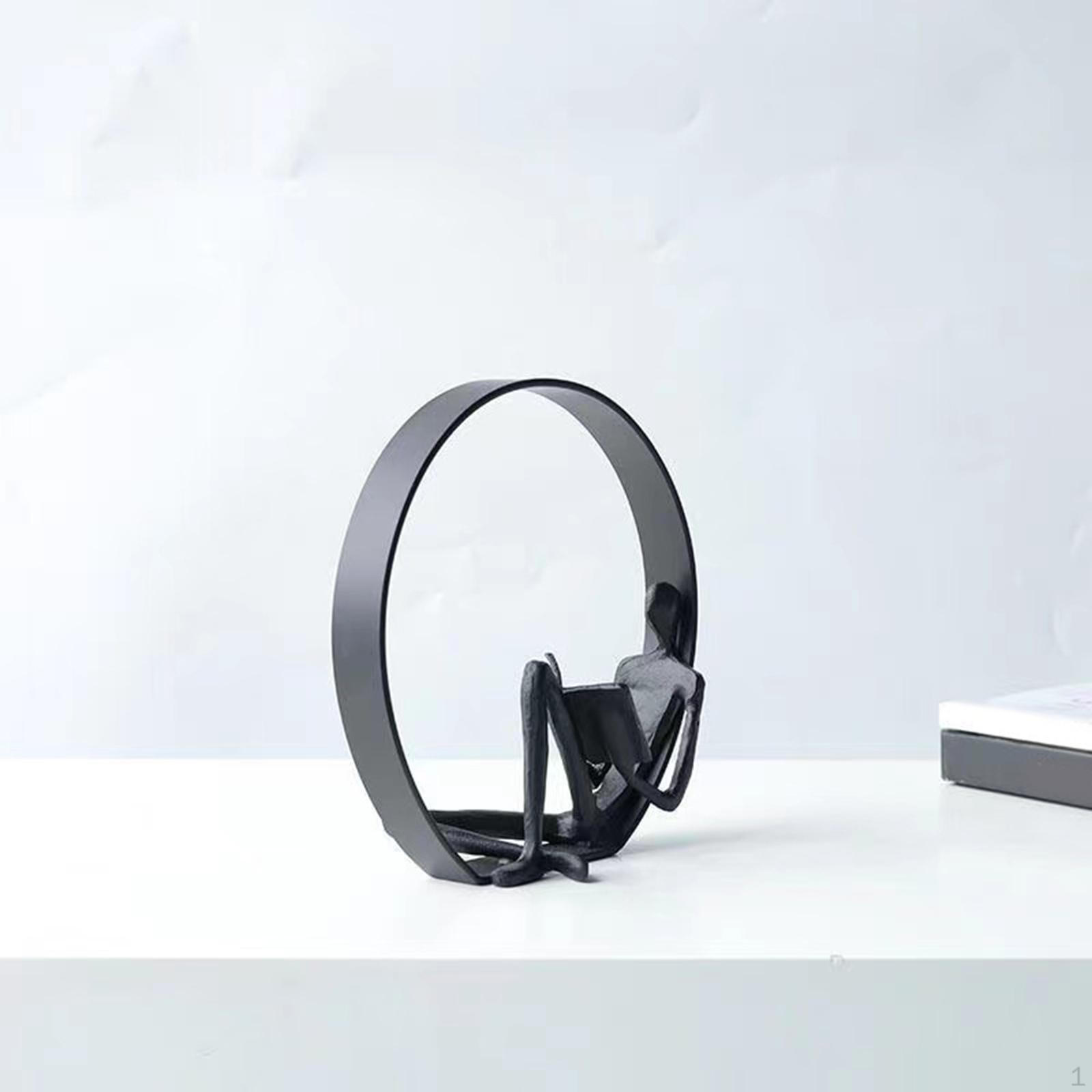 

Reading Figurine Desktop Ornament Art Crafts Display Modern Decorative Sculpture Reader Statue for