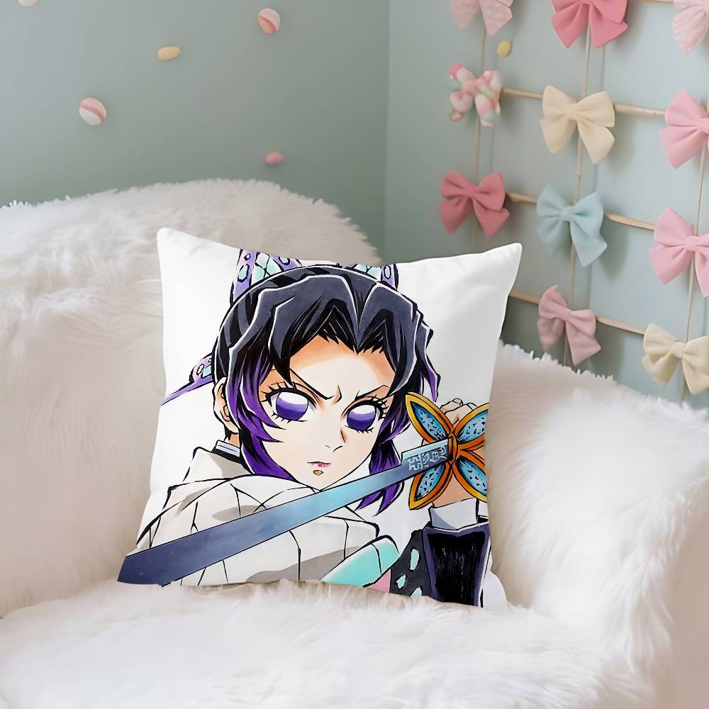 SShinobus KKochous Case Plush Fabric Soft Pillowcase Double Sided Print Cushion Cover Household Gifts