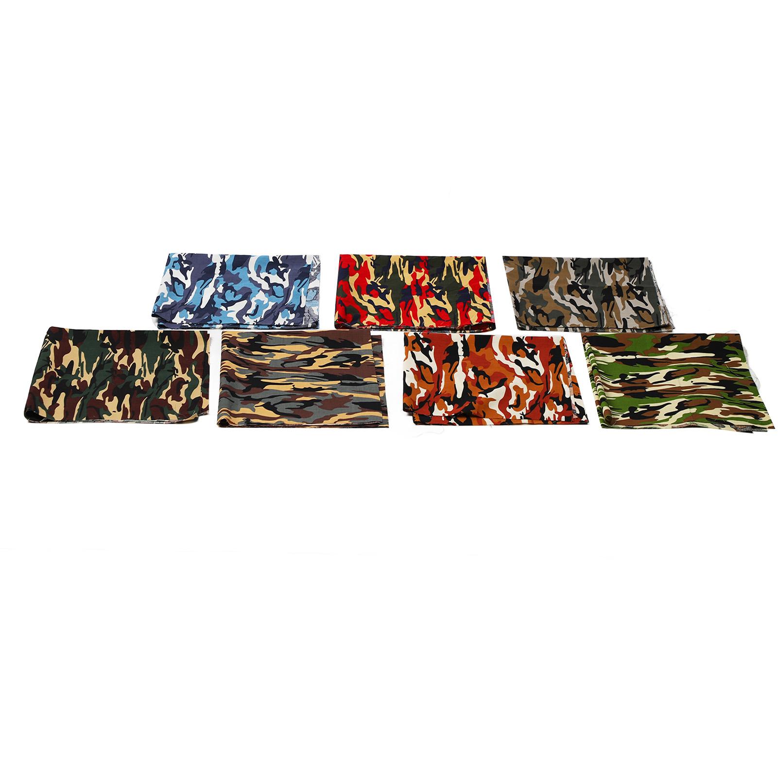 

7Pcs Camouflage Cotton Fabric Squared 18.9in Wide Assorted Styles Soft Breathable Patchwork Fabric