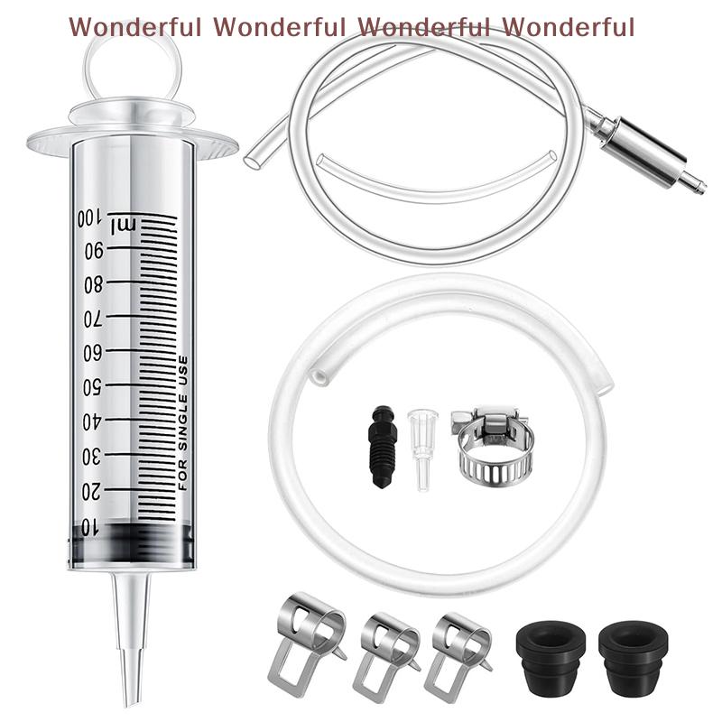 Kit di Spurgo Freno Idraulico per Moto Siringa da 100ML Tubo da 50cm Universale Per Moto Scooter