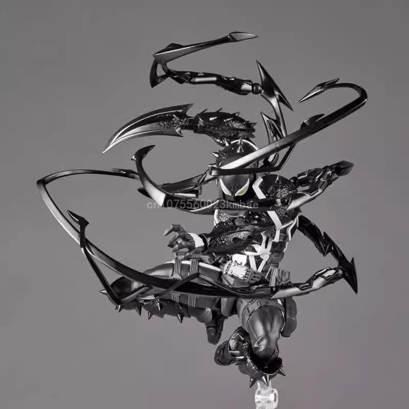Agent Venom Revoltech Amazing Yamaguchi Anime Figures Venom Figurine Eugene Thompson Model Pvc Model Collection Statue Toy Gifts