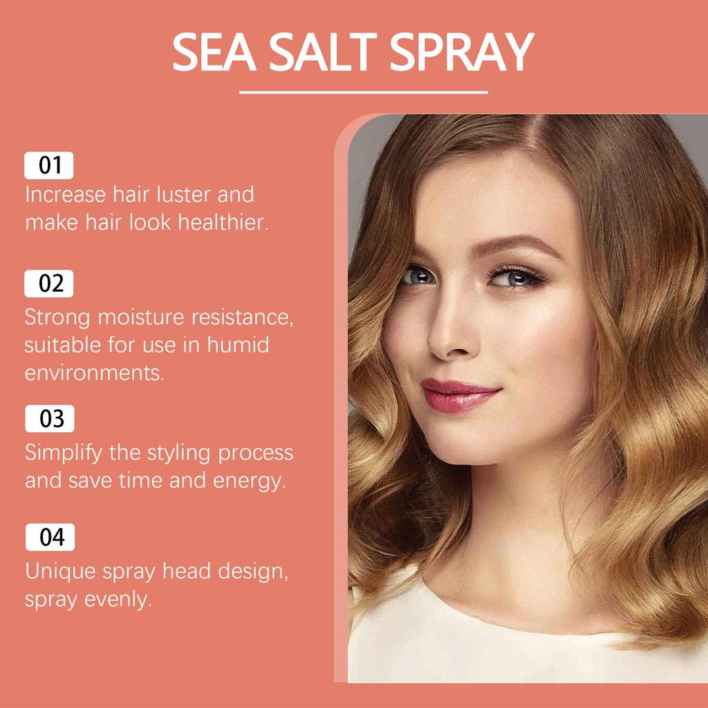 Meeres-Haarspray, sofortiger und natürlicher Strand-Look, Volumen und Textur, mit Seetang angereichertes Meeresspray(100ml
