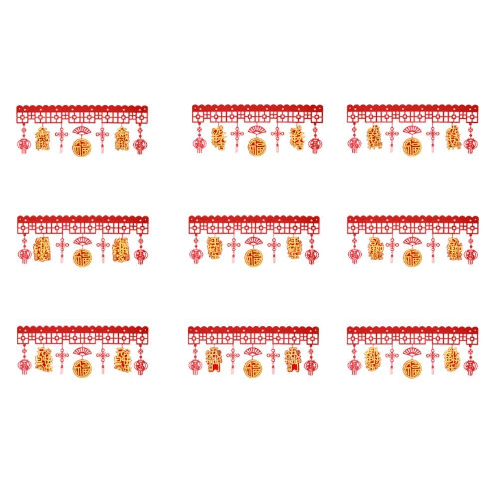 Decorative Chinese New Year Dragon Banners Felt Spring Festival Hanging Flag  Lunar New Year