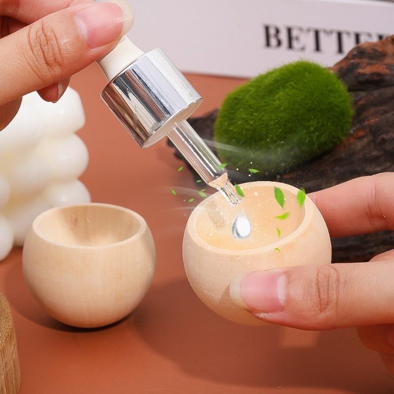 5pcs Simple Wooden Oil Aroma Diffuser Incense Burners Home  Fragrance Products Bathroom Decor Accessory Air Purifying Ornament