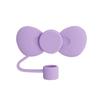 Capace de paie cu fundă încântătoare Cap Toppers pentru pahare de 30 și 40 oz, reutilizabile, drăguțe, din silicon, vârfuri de paie, capace de protecție.