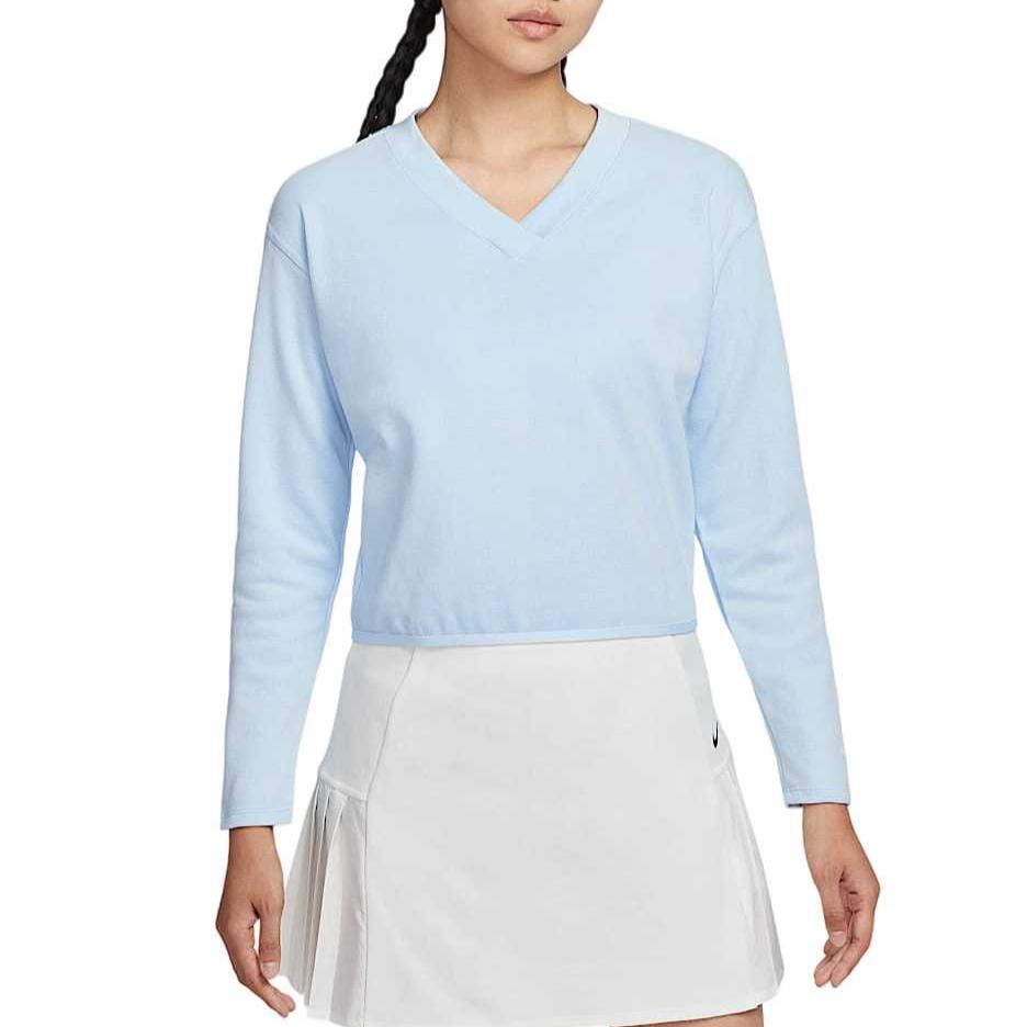 Nike Golf Clothing Women s Sky Blue V Neck Moderate IH1946-441 L