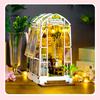 Adult DIY Garden House Books Nooks Material Kit Sturdy Charming Assembled Miniatures For Home Room