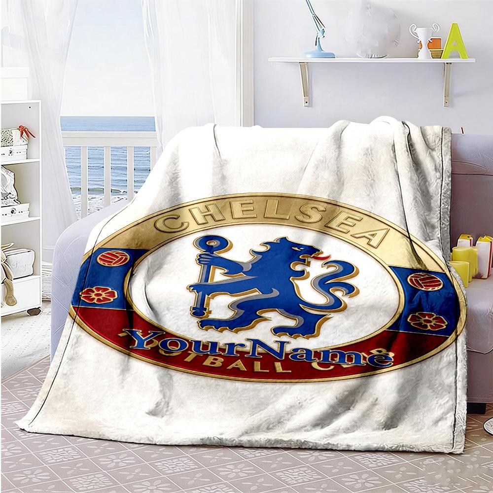 Chelsea Customize Text Blanket Lightweight Personalized Blanket Ultra-Soft Perfect for Living Room Seaside Bedding Nap Four Seasons Universal