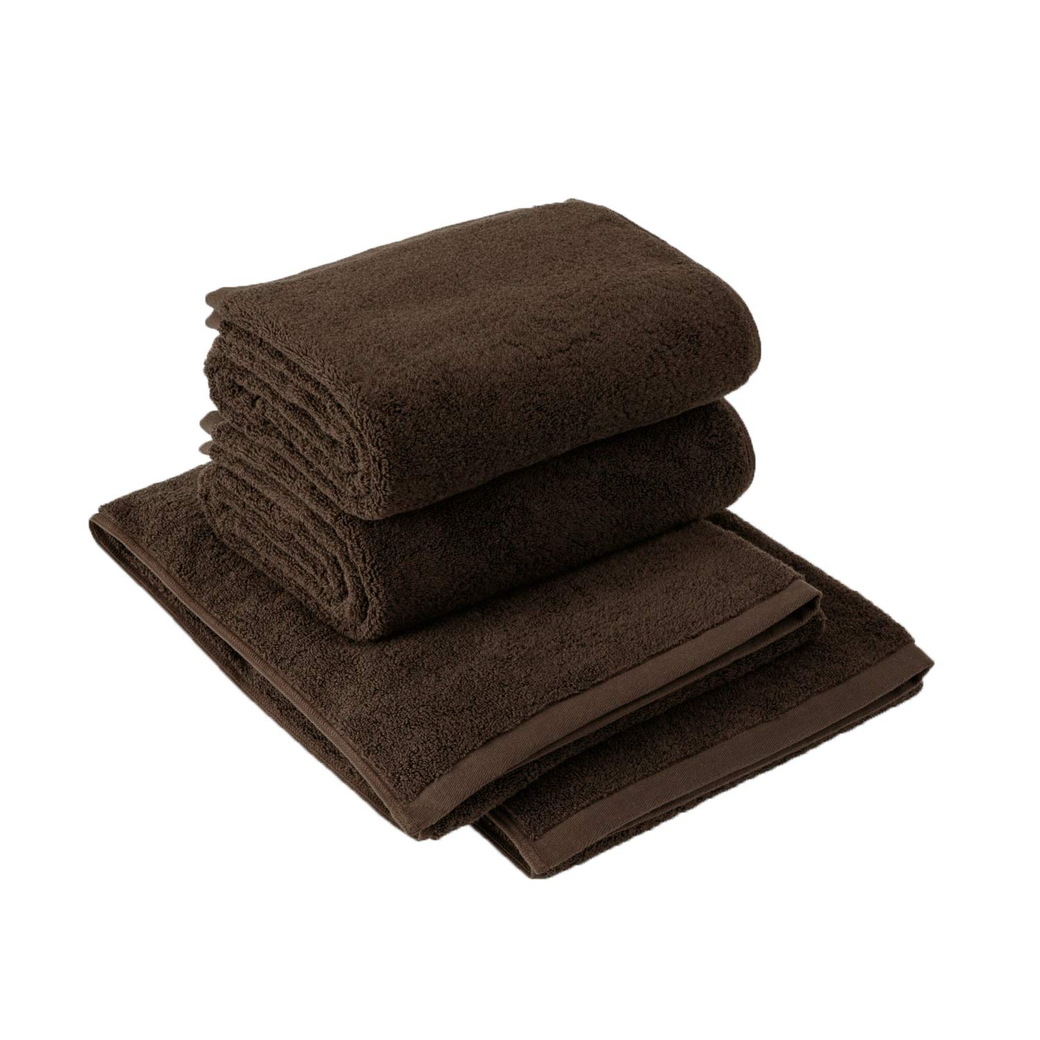 

Towel Laboratory Bath Dark Set of Professional JapanTechnology [Toughness PRO] #005 Towels, Brown, 4, Grade, Thick, Volume, Long-Lasting,