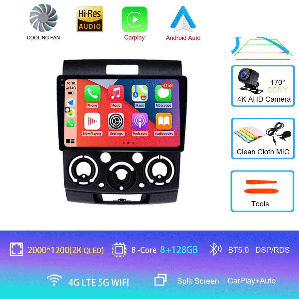for Ford Everest Ranger Mazda BT50 BT-50 2006-2010 Car Radio Autoradio Multimedia Stereo Player Carplay Android 14 2din