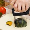 Stainless Steel Needle Onion Cutter Holder Rustproof Non-slip Handle Vegetables Cutting Fork Professional Efficientive
