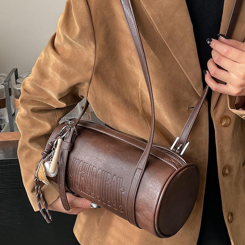Fashionable Trendy Pillow Bag Retro Lettered Underarm Bags New Style Simple Shoulder Bags Europe America Best-sell Commuter Bags