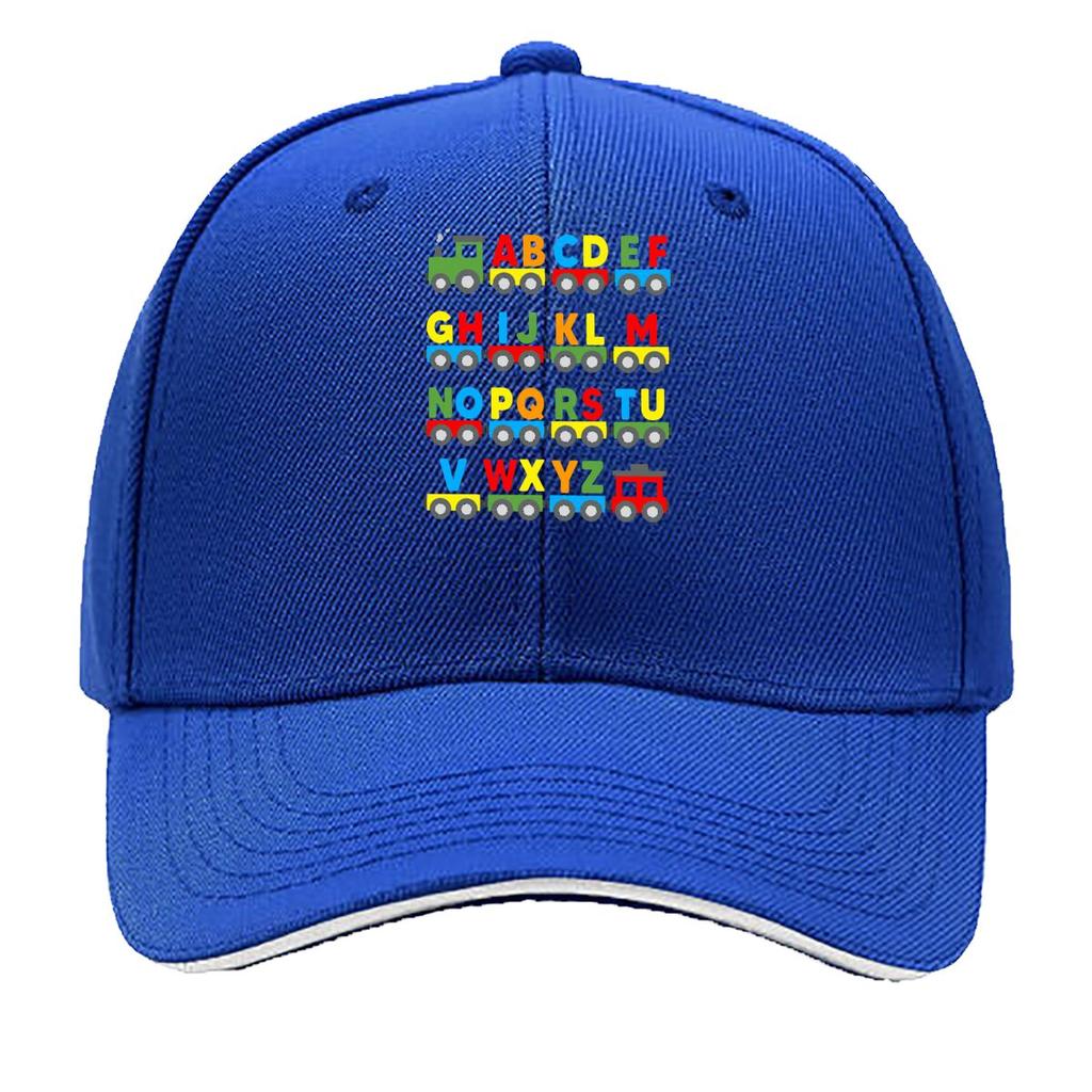 Alphabet Train ABCDEFGHIJKLMNOPQRSTUVWXYZ Colorful s Learning Design Sandwich Baseball Cap Unisex Women Sun Cap