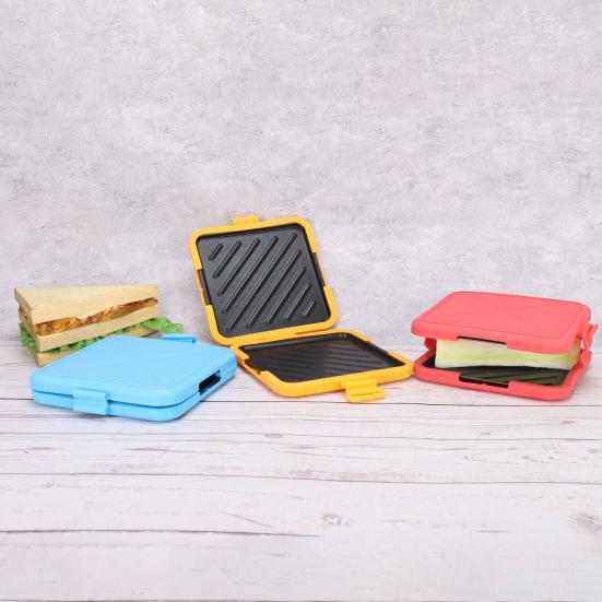 Microwave Toaster Sandwich Maker Baking Pan Non-Stick Dishwasher Safe Fast Even Cooking Sandwich Grill Pan for Home Office Breakfast