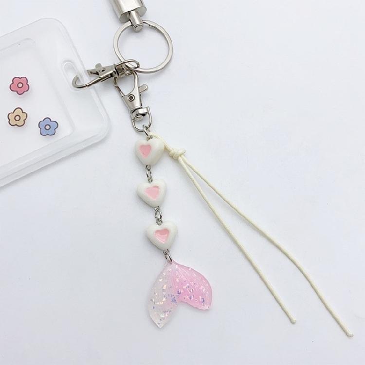 Eye Catching Keyring Heart/Flower/Fishtail Pendant Keychain Key Chain for Women