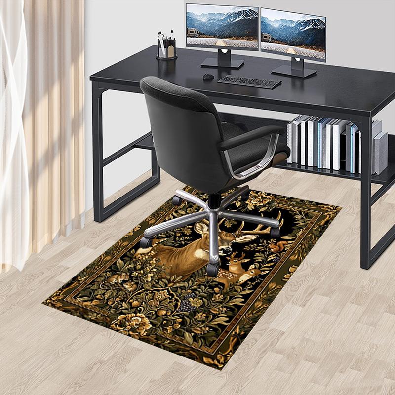 1PC Deer Family Extra Large Non-Slip Floor carpet, Office, family, bedroom, Studio - Large Area Rug,Longlasting Material-K0383