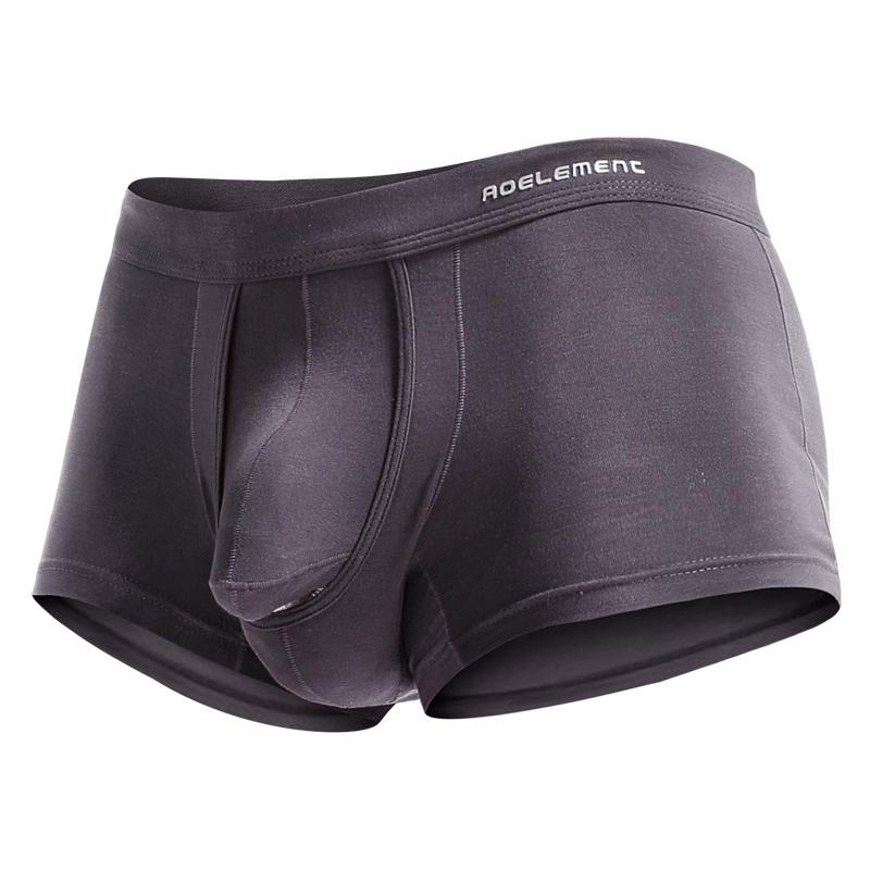 Intimo Separatore di Testicoli Uomo Vena Scrotale Mutande Tasca Curva Boxer da Uomo Seta Ghiaccio