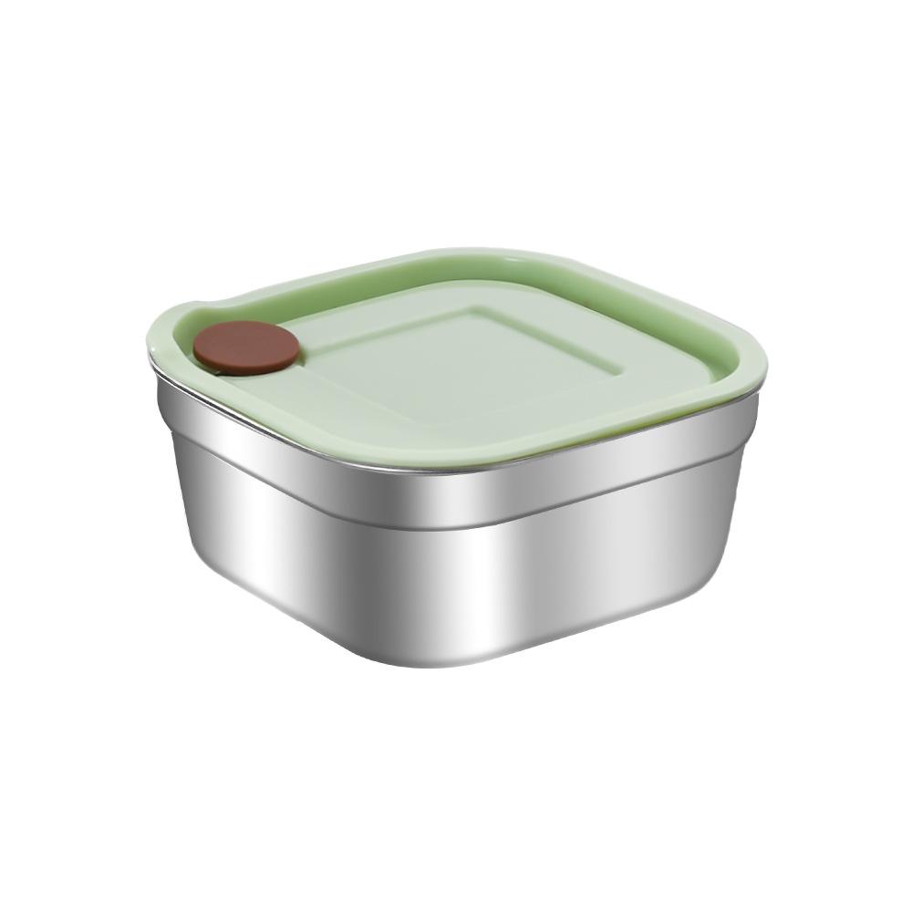 Square Lunch Box with Lid 304 Stainless Steel Sealed Bento Lunch Box Fruit Salad Food Container For Student Office Worker