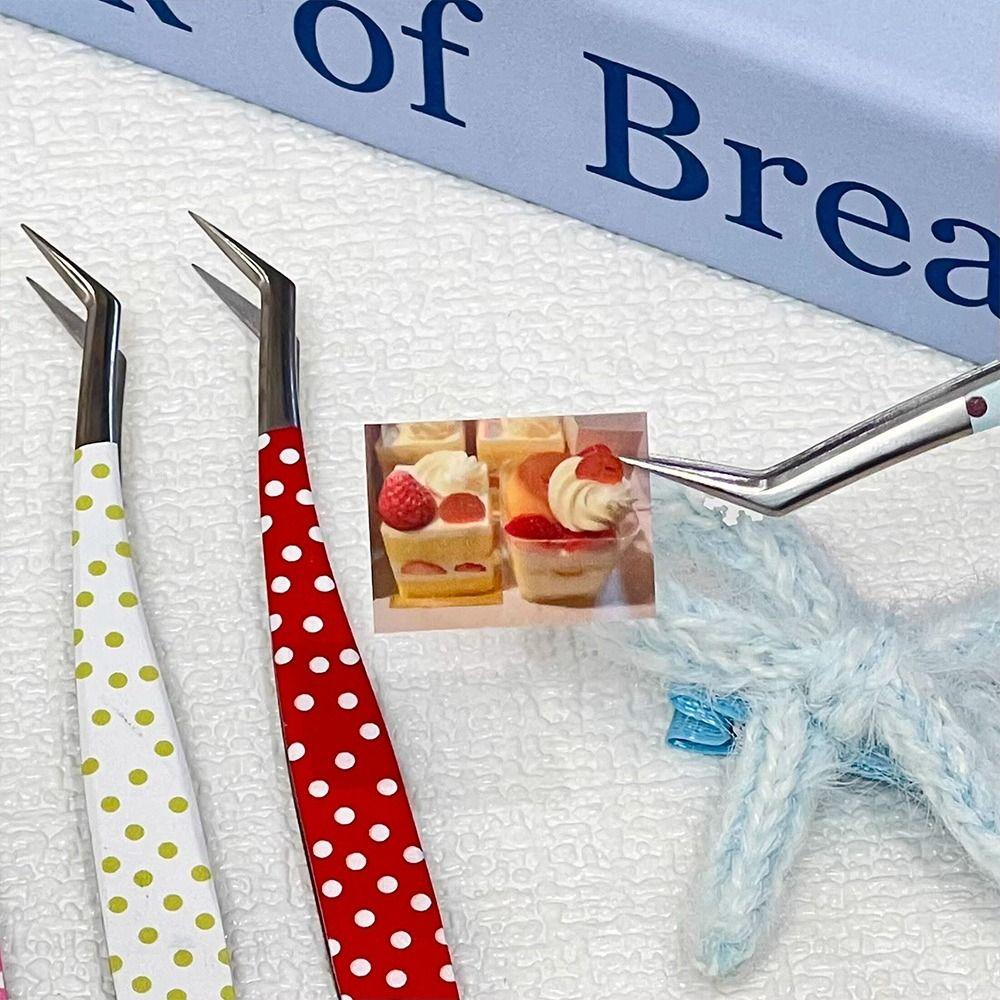 Stainless Steel Curved Stickers Tweezers Anti-static Lashes Extension Tweezer Extensions Grafting