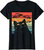 Cat Selfie With an UFO Funny Galaxy Cat Alien Cat Ladies' Crewneck T-Shirt