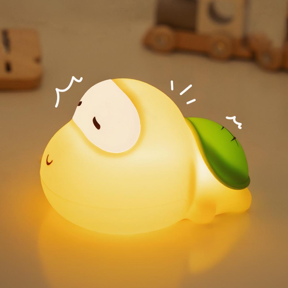Novelty Animal Silicone Night Light Tortoise Nursery Sleeping Nightlights Rechargable Touch Sensor Baby Lamp For Christmas Gift