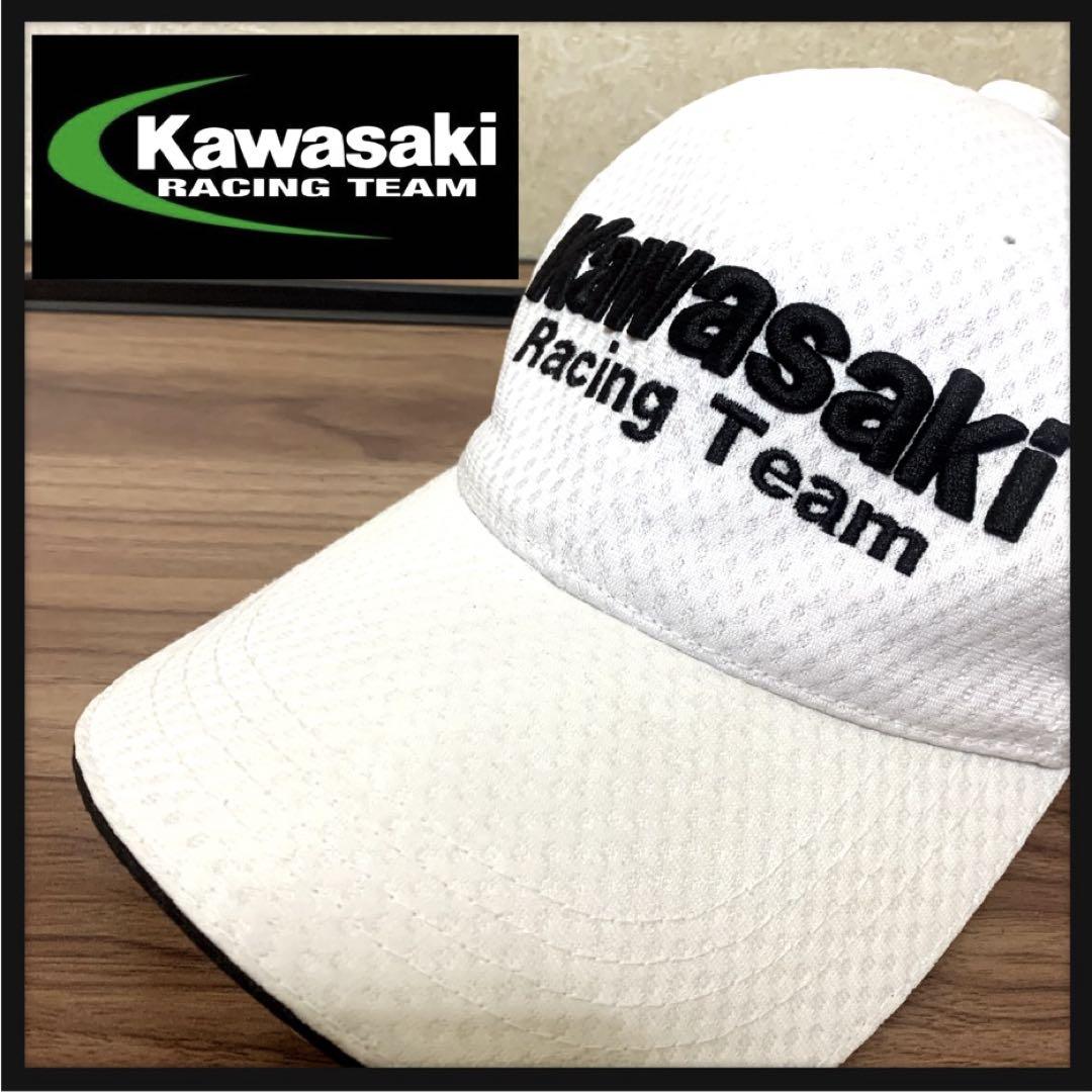 

[Б/У] Редкая сетчатая кепка Kawasaki Racing (белый)